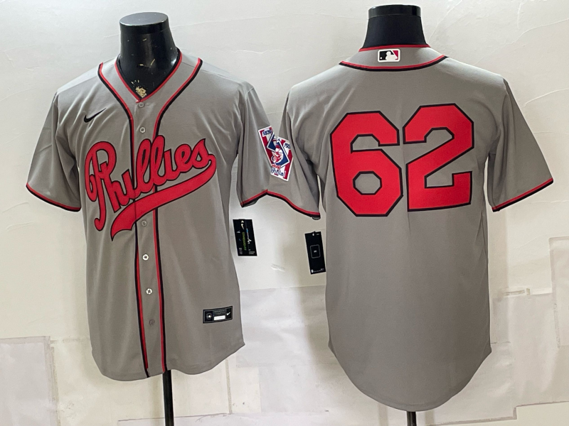 Men 2026 Philadelphia Phillies #62 grey Game Nike MLB Jersey 08040->philadelphia phillies->MLB Jersey